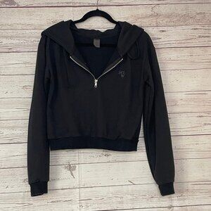 Revival Oversized Cropped Pullover Hoodie Size SM